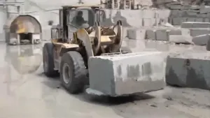 Block Handling Loader in Operation